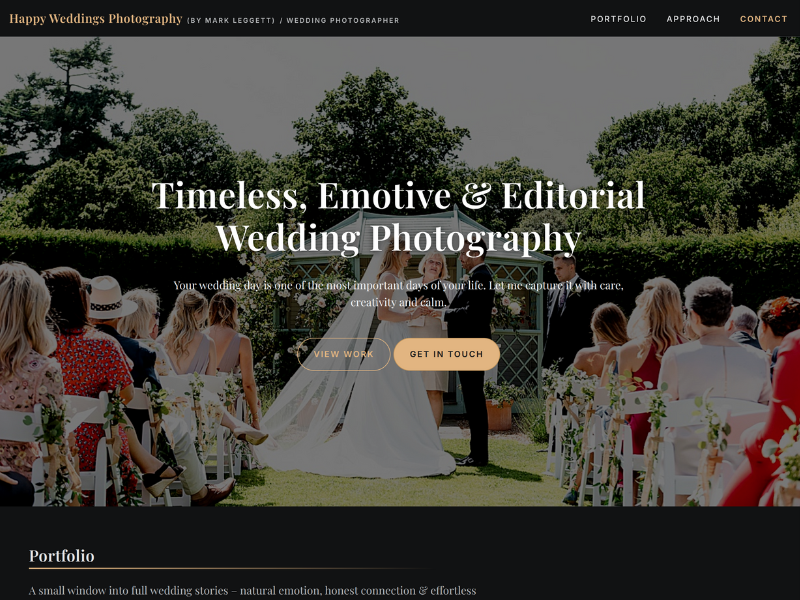 Mark Leggett, Happy Weddings Photography