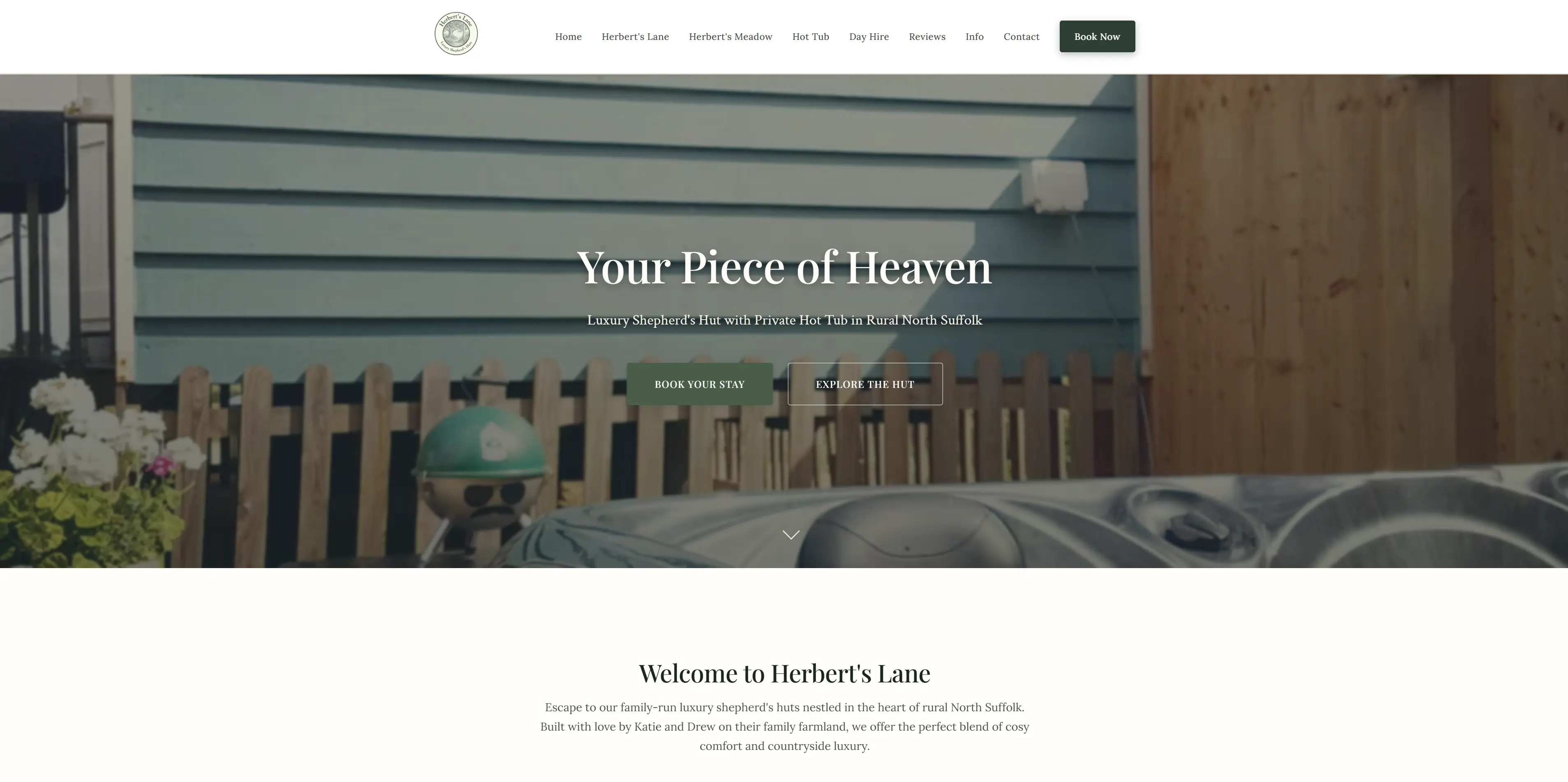 Herbert's Lane - Suffolk Holiday Shepherd's Hut Lets